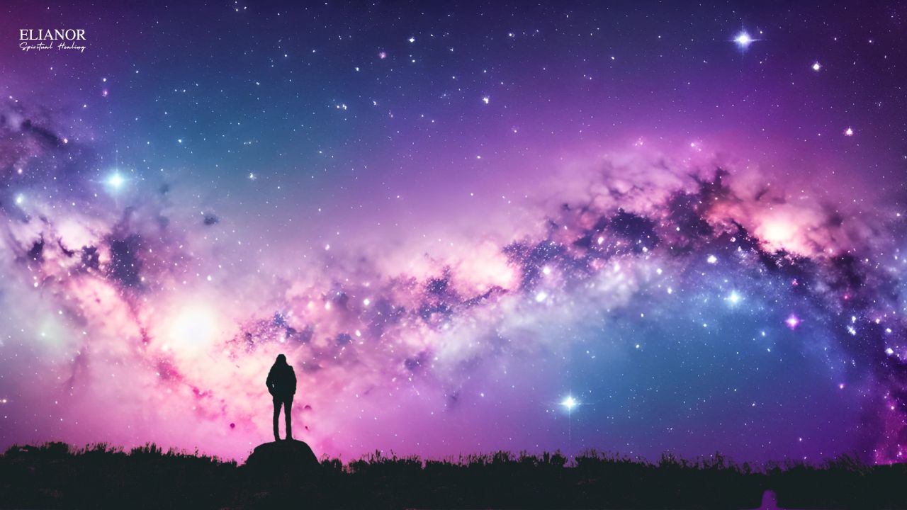 Uomo che guarda il Cosmo